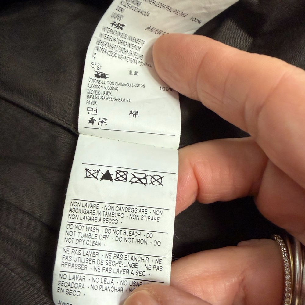 United Colors Of Benetton Dark Brown Double-Breasted Leather Trench Coat - Picture 7 of 7